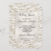 Zen Cream White Cocoa Brown Zebra Print Kaart (Voorkant / Achterkant)