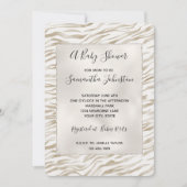 Zen Cream White Cocoa Brown Zebra Print Kaart (Voorkant)