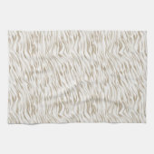 Zen Cream White Cocoa Brown Zebra Print Theedoek (Horizontaal)
