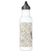Zen Cream White Cocoa Brown Zebra Print Waterfles (Links)