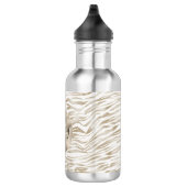 Zen Cream White Cocoa Brown Zebra Print Waterfles (Rechts)