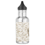 Zen Cream White Cocoa Brown Zebra Print Waterfles (Links)
