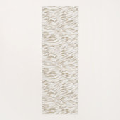 Zen Cream White Cocoa Brown Zebra Print Yogamat (Achterkant)