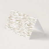 Zen Cream White Zebra Print Dank u Kaart (Achterkant)