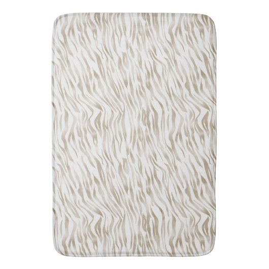 Zen Cream Wit Cacao Bruin Zebra Badmat (Voorkant Verticaal)