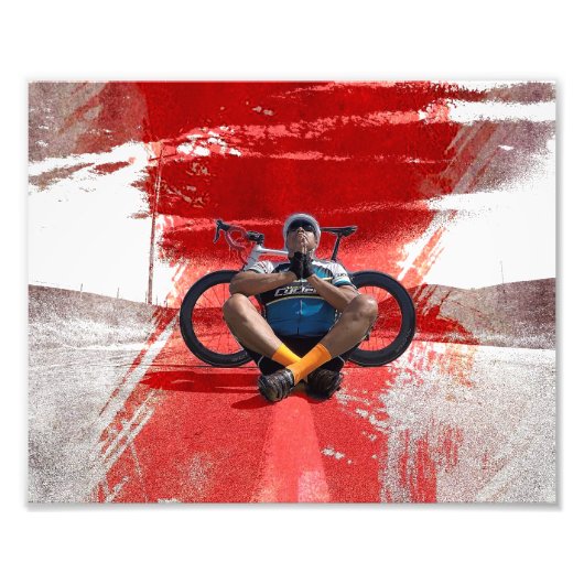 Zen cycling fikeshot foto afdruk (Voorkant)