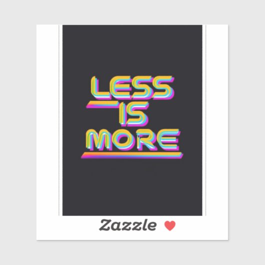 Zen dacht minder is meer sticker (Vel)