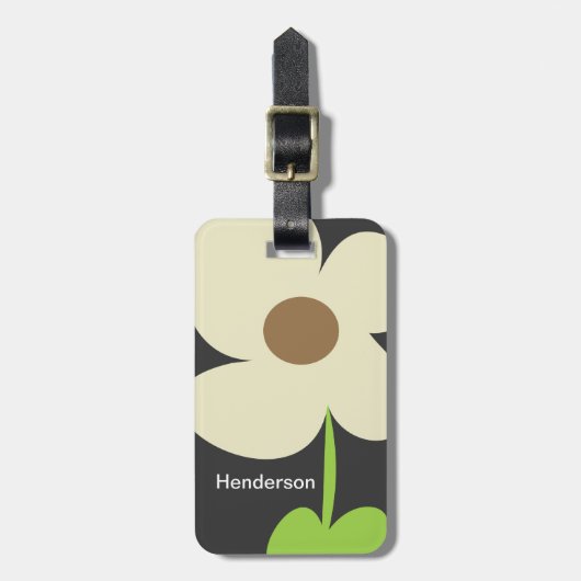 Zen Daisy Personalized Bagagelabel (Voorkant verticaal)