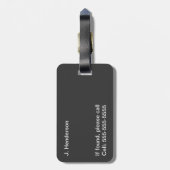 Zen Daisy Personalized Bagagelabel (Achterkant verticaal)