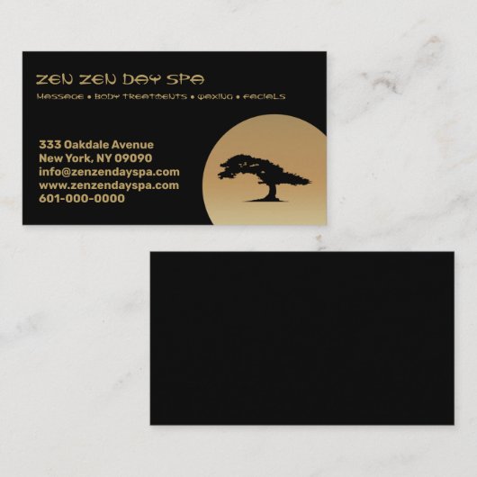 Zen Day SPA Visitekaartje (Voorkant / Achterkant)