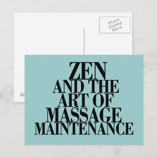 ZEN & de kunst van MASSAGE Briefkaart (Voorkant / Achterkant)