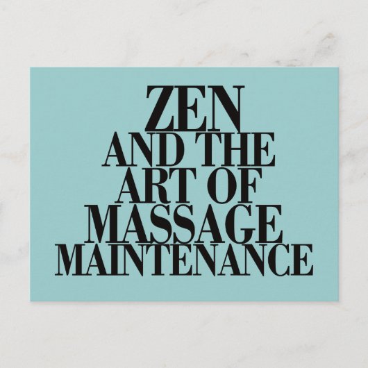 ZEN & de kunst van MASSAGE Briefkaart (Voorkant)