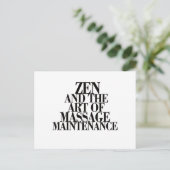 ZEN & de kunst van MASSAGE Briefkaart (Staand voorkant)