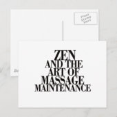 ZEN & de kunst van MASSAGE Briefkaart (Voorkant / Achterkant)