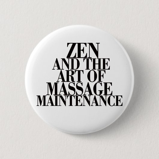 ZEN & de kunst van MASSAGE Ronde Button 5,7 Cm (Voorkant)