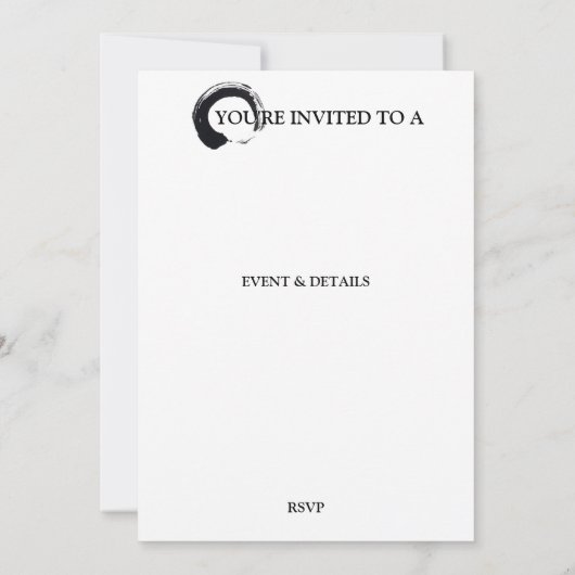 Zen Delight l Enso Chinese Calligrafie Kaart (Achterkant)