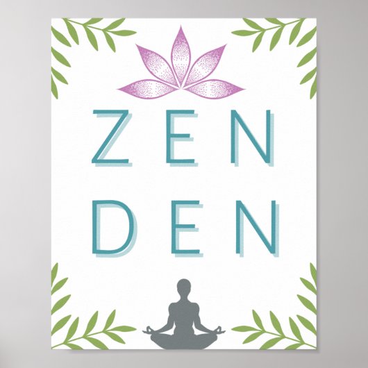 Zen Den - Meditation Art - Yoga Poster (Voorkant)