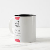 Zen Dieet Eet Meer Groenten Grijs BG Tweekleurige Koffiemok (Voorkant links)