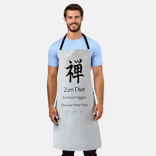 Zen dieet Eet meer groenten Schort (Gedragen)