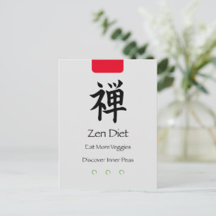 Zen Dieet Eet Meer Groenten Verticaal Briefkaart
