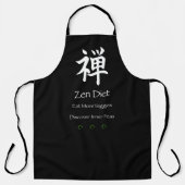 Zen Dieet Eet Meer Groenten Witte Tekst Schort (Voorkant)