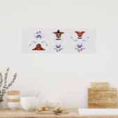 Zen Dog Triptych Poster (Keuken)