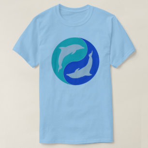 Zen dolphins yin yang dolphin design t-shirt