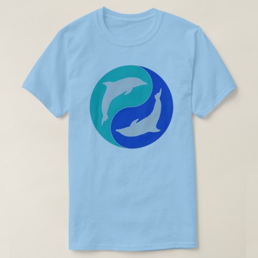 Zen dolphins yin yang dolphin design t-shirt (Design voorkant)