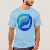 Zen dolphins yin yang dolphin design t-shirt (Voorkant)