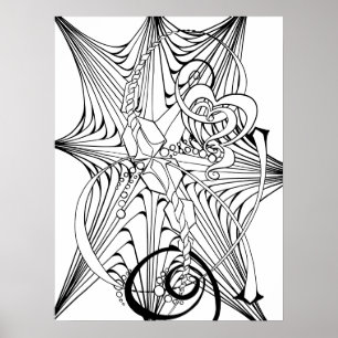 Zen Doodle Adult Coloring Poster