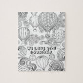 Zen Doodle Art Swirls Balloons Volwassenen Kleuren Legpuzzel (Verticaal)