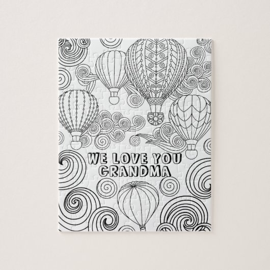 Zen Doodle Art Swirls Balloons Volwassenen Kleuren Legpuzzel (Verticaal)