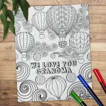 Zen Doodle Art Swirls Balloons Volwassenen Kleuren