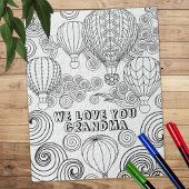 Zen Doodle Art Swirls Balloons Volwassenen Kleuren Legpuzzel