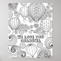 Zen Doodle Art Swirls Balloons Volwassenen Kleuren