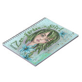 Zen Doodle Garden Girl Gepersonaliseerd Notitieboe Notitieboek (Linkerzijde)