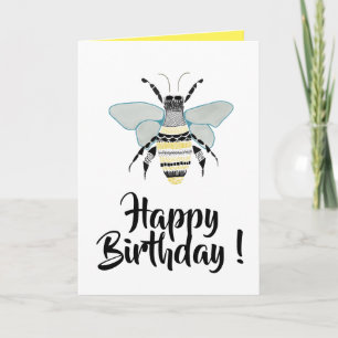 Zen doodle hommel verjaardagskaart kaart