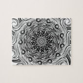  Zen Doodle optische illusie zwart-wit Legpuzzel (Horizontaal)