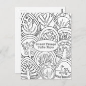 Zen droogwand kleuren Aangepaste tekst Unieke flap Briefkaart (Voorkant / Achterkant)