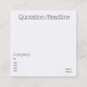 Zen droom - geschilderde mandala vierkante visitekaartje (Achterkant)