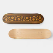 Zen Earthtone Schattige bloemengrafisch ontwerp Persoonlijk Skateboard (Horizontaal)