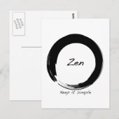 Zen: Eenvoudig houden Briefkaart (Voorkant / Achterkant)