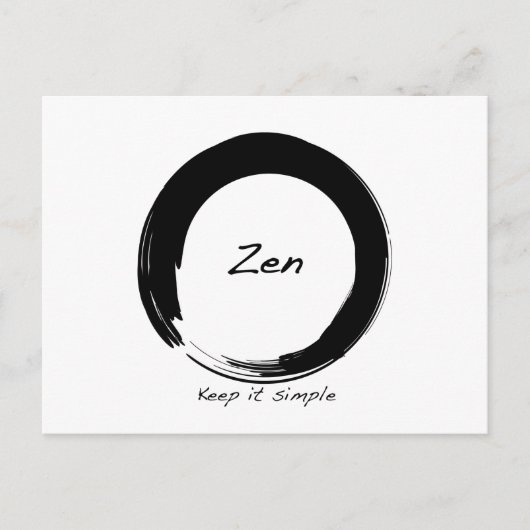 Zen: Eenvoudig houden Briefkaart (Voorkant)