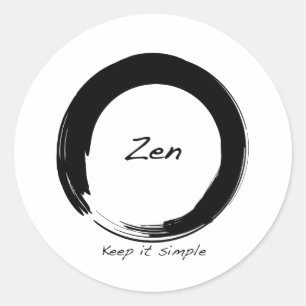 Zen: Eenvoudig houden Ronde Sticker