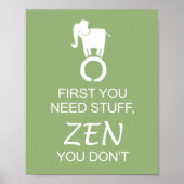 Zen Elephant Enso Poster (Voorkant)