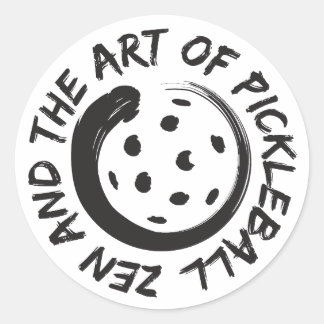Zen en de kunst van Pickleball sticker 3"