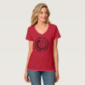 Zen en de kunst van Pickleball vrouw t-shirt (Voorkant volledig)