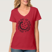 Zen en de kunst van Pickleball vrouw t-shirt (Voorkant)