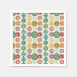 Zen Energie Symbool Mandala Ontwerp Patroon Kunst Servet