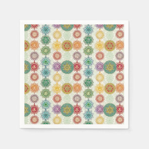 Zen Energie Symbool Mandala Ontwerp Patroon Kunst Servet